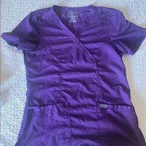 Plum/purple Cherokee scrub top